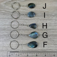 Labradorite Spectrolite Keychain / Pendant - YOU PICK - Naturally Beautiful! Fully Polished - *Stone of Magic*