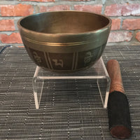 3.7" Genuine Handcrafted Tibetan Singing Bowl from Nepal (NOT CHINA!) - Includes Wooden Mallet - Beautiful Sound - Easy to Play!